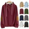 Men's Casual Pullover Jacquard Solid Color Hooded Embroidered Sports Thickened Autumn and Winter Sweater
