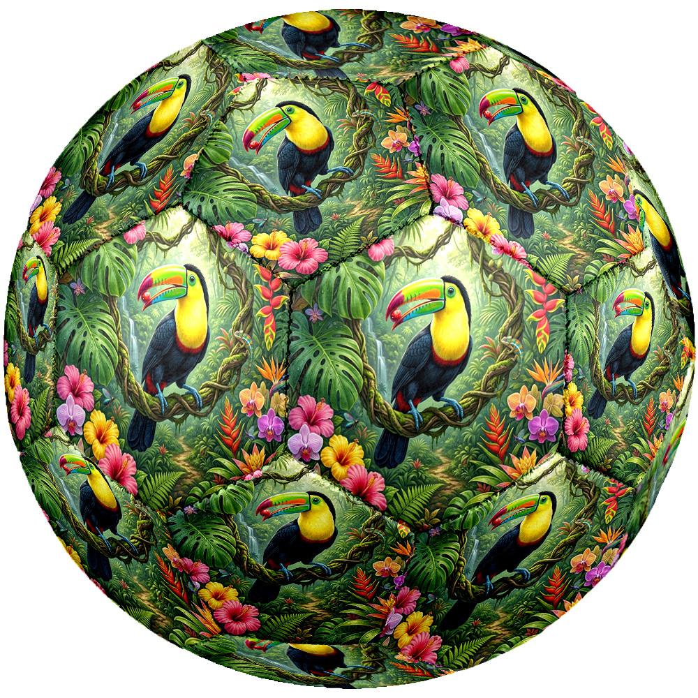 1pc Tropical Toucan Paradise Durable Size 5 Soccer Ball Professional Match Training Football Indoor &Outdoor Sports Ball p60143