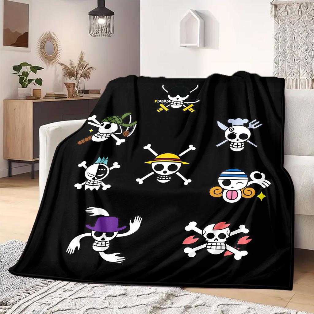 ONE PIECE Anime Print Blanket Warm Comfortable Flannel Blanket Suitable for Bedrooms,Sofas, Beds,Chairs,Travel -QIAO88