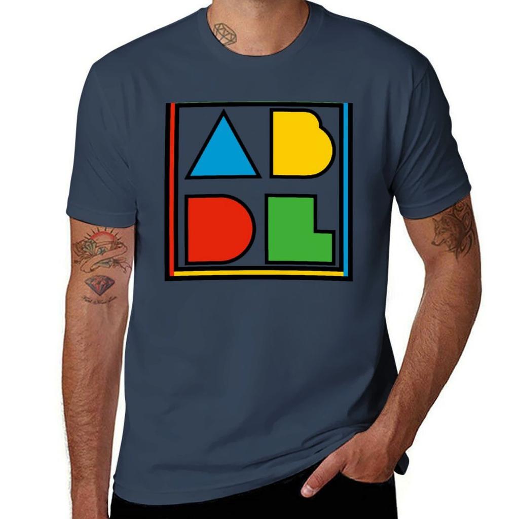 Abdl Color Transparent Block Logo Outline W Tshirt Casual Graphic Print Tee