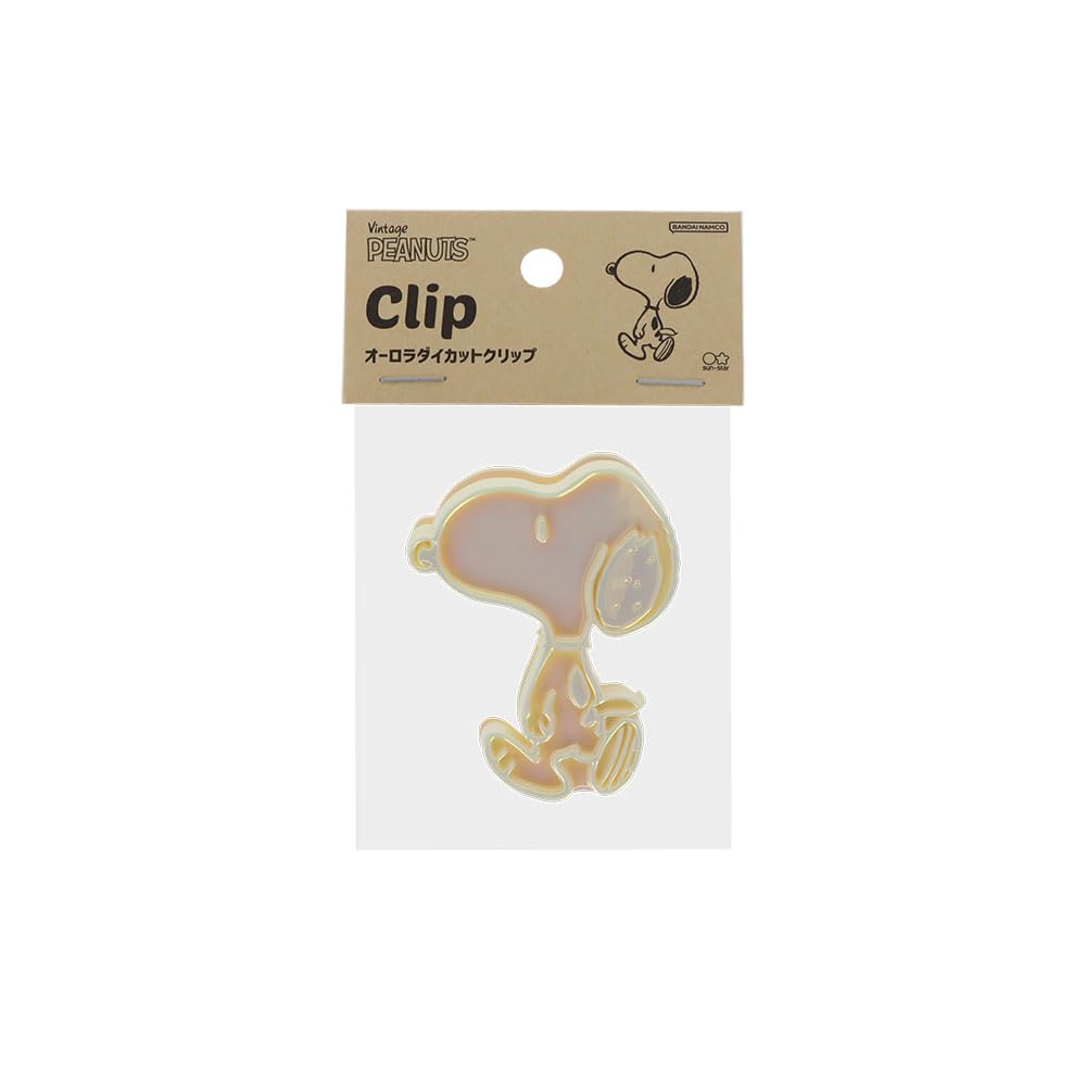 Stationery Snoopy Merchandise Aurora S3626288 Sun-Star Clip, Die-Cut Clip, Snoopy,