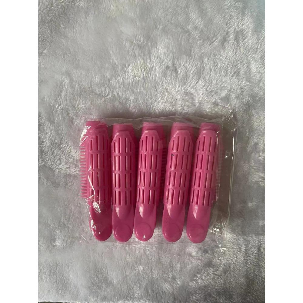 

5pcs Fluffy Volumizing Hair Root Clips - Self-Grip Hair Styling Tool For Instant Bangs And DIY Hair Rollers For Women рожевий червоний колір