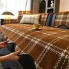 Exklusiv Retro Chenille Vier-Jahreszeiten Universal Neu Gerade Reihe Sofa Spezielle Form Polster Anti-Katzenkratz Rutschfester Bezug Stoff Handtuch