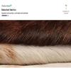 Retro American-Style Cowhide Carpet: High-Grade Leather Floor Mat for Living Room and Bedroom, Light Luxury, Soft, and Trendy Design.