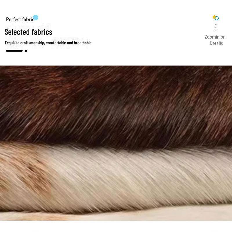 Retro American-Style Cowhide Carpet: High-Grade Leather Floor Mat for Living Room and Bedroom, Light Luxury, Soft, and Trendy Design.