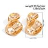 Salircon Vintage Irregular Geometric Metal Glossy Stud Earrings for Women Punk Gold Color Earring Party Wedding Jewelry Gifts