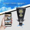 V380 Three-Screen Solar-Powered Smart Outdoor Camera with Remote-Controlled Street Light