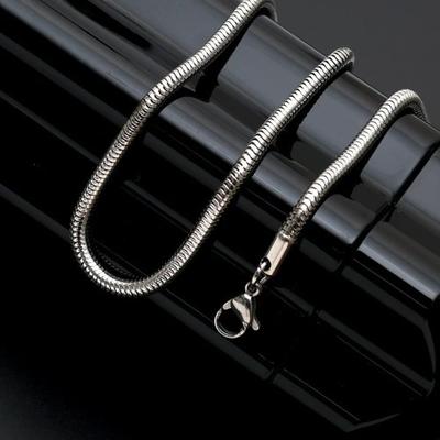 Viper Chain 3mm S/S Silver Bm251N1088 Men's and Women's Necklace