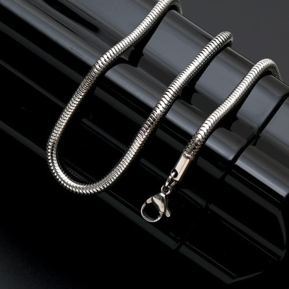 Viper Chain 3mm S/S Silver Bm251N1088 Men's and Women's Necklace