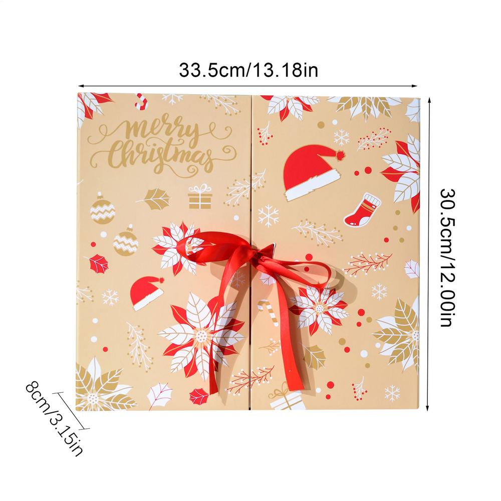 

24-Day Christmas Countdown Calendar Box 2026 Empty Calendars Advent Box To Fill Holiday Case For Festival Birthday Kids Adults 33.5x30.5x8cm жёлтый