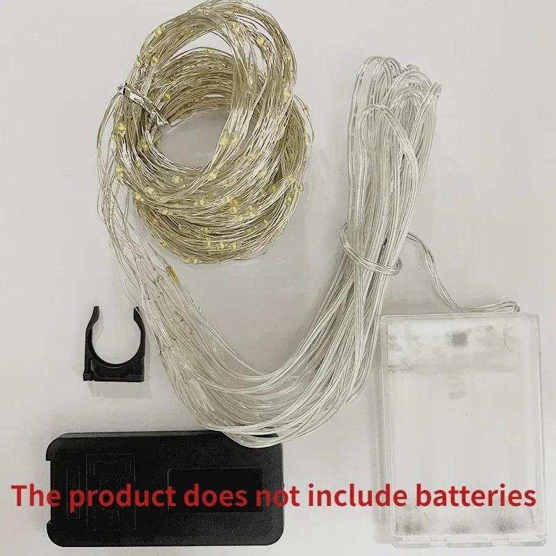 Xiaomi Christmas Lights Curtains for Windows Led Fairy New Year Lighting Room String Battery Powered Garland Waterfalls Decorations