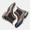Cross-Border Chelsea Boots Men'S Retro Sleeve Mid-Top Engraved Foreign Trade Brock Single Boots Men'S Short Boots