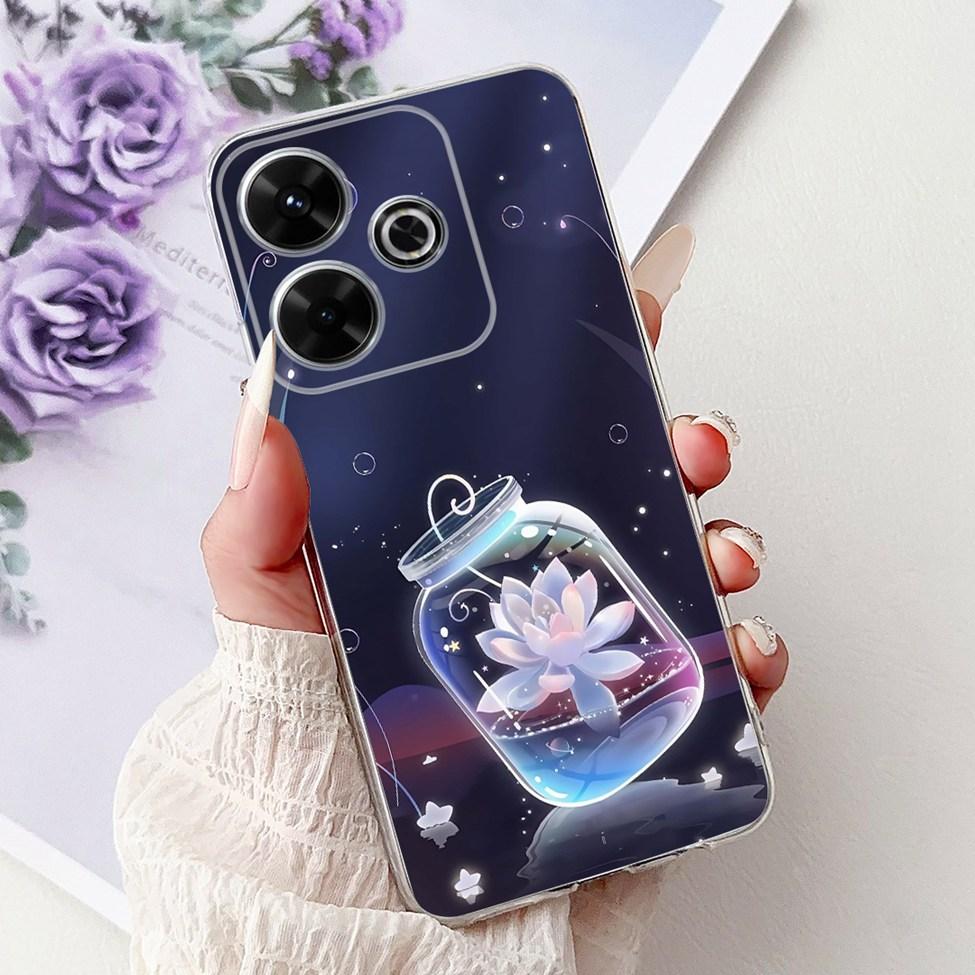 Clear Casing For Xiaomi Poco M6 Plus Cover For Xiaomi Poco M6 4G Case Luxury Butterfly Love Fashion Flowers Cool Lion Painted