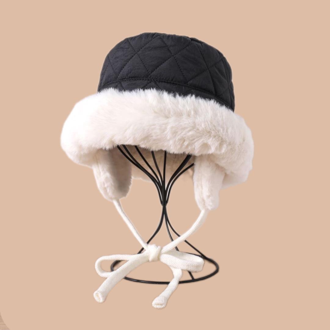 

Зимой плюшевые и утолщенные наушники, плюшевые шапки Lei Feng, детские наушники с маленьким лицом и утепленный свитер Northeast M（56-58cm） чёрный