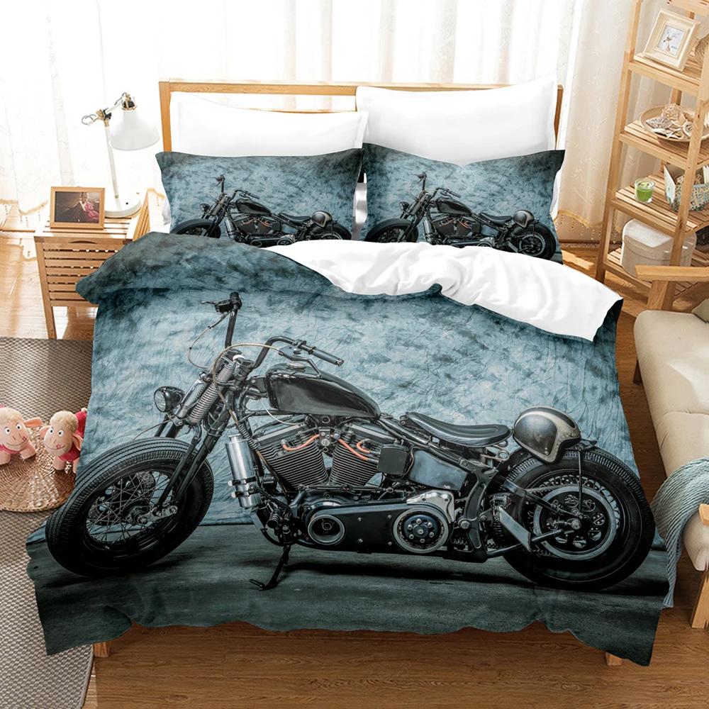 Super Cool Motorcycle AU Queen 210x210cm Bedding Duvet Cover Sets Kids,twin Full Queen King Bedroom Set Bedclothes 100% Quality