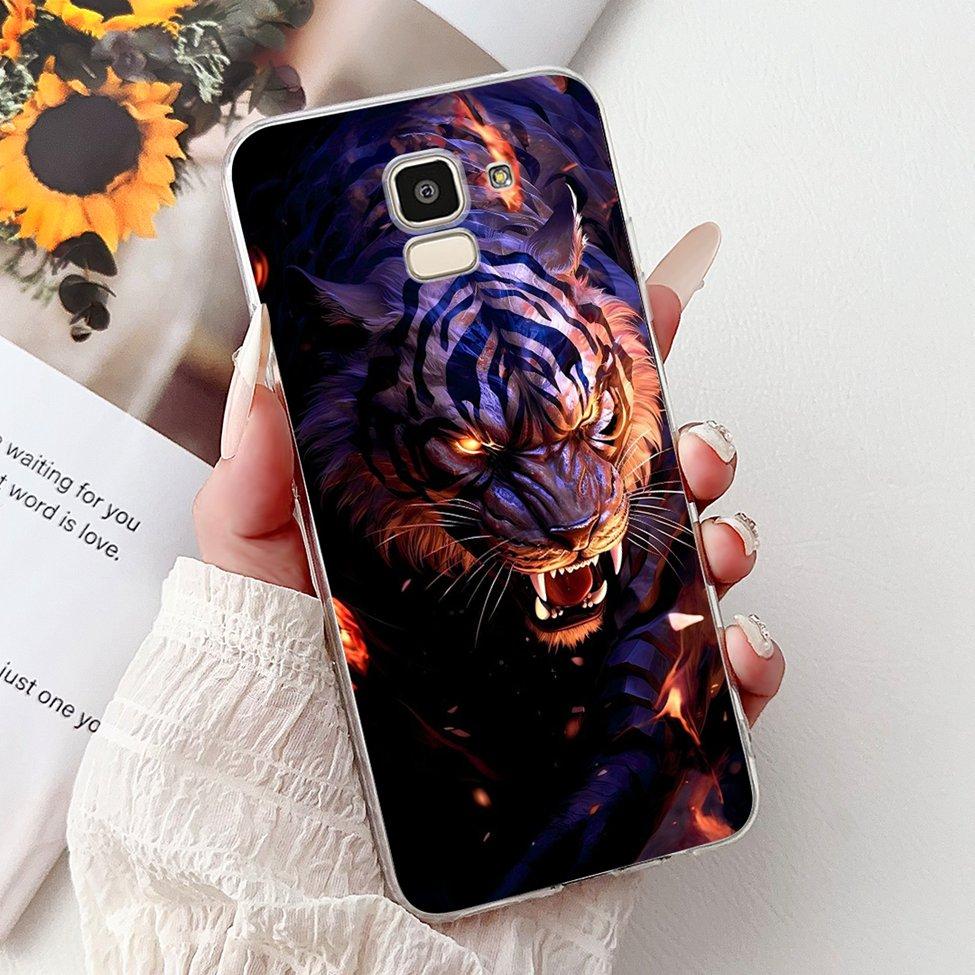 Clear For Samsung J6 2018 Case SM-J600F Cute Fashion Funny Painted Back Cover For Samsung Galaxy J6 2018 Phone Case J600G J600FN