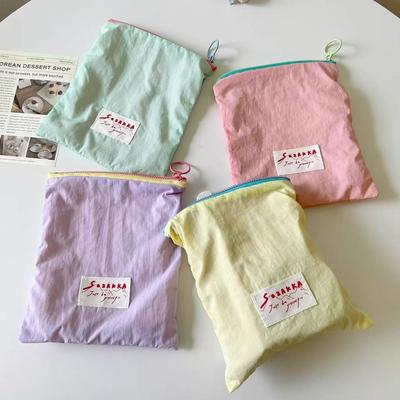 Bolsa de Maquiagem Mini com Zíper para Mulheres Fofa Coreana Macarone Batom Estojo de Armazenamento de Cosméticos Atacado Bolsas de Maquiagem