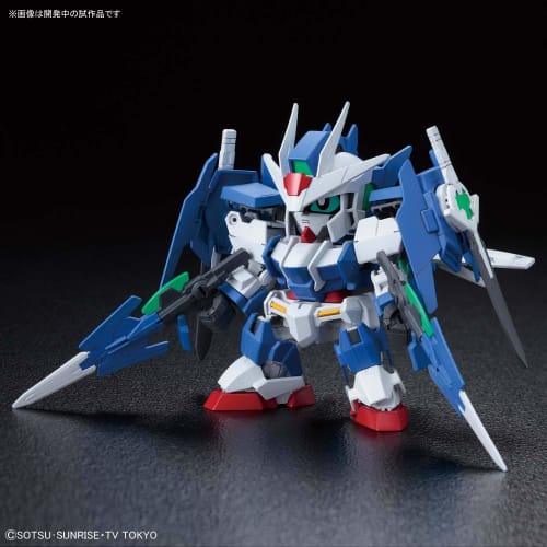 SD Gundam Cross Silhouette Gundam 00 Diver Ace Barevně kódovaný plastový model