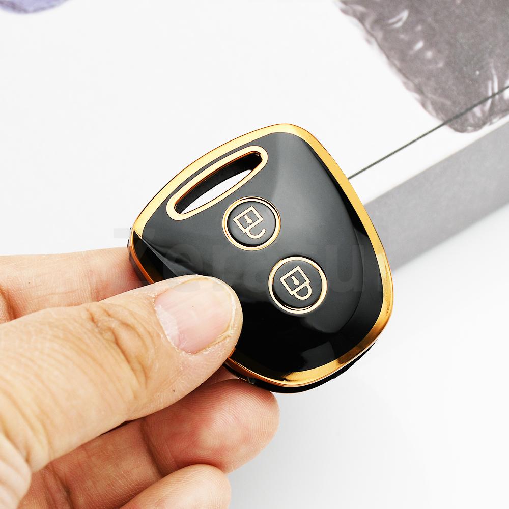 2 Buttons Remote Keyless Shell Fob Bag For Perodua Alza Myvi Axia Grand New Avanza Toyota Daihatsu Xenia Tpu Car Key Cover Case
