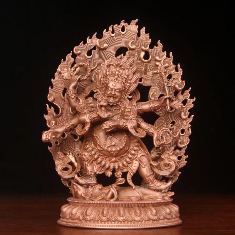 

12 см резьба шестирукая статуя Махакалы Будды тибетский буддизм скульптура декор Lucky