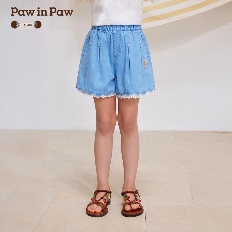 PawinPaw Girls  A-Line Denim Shorts 140