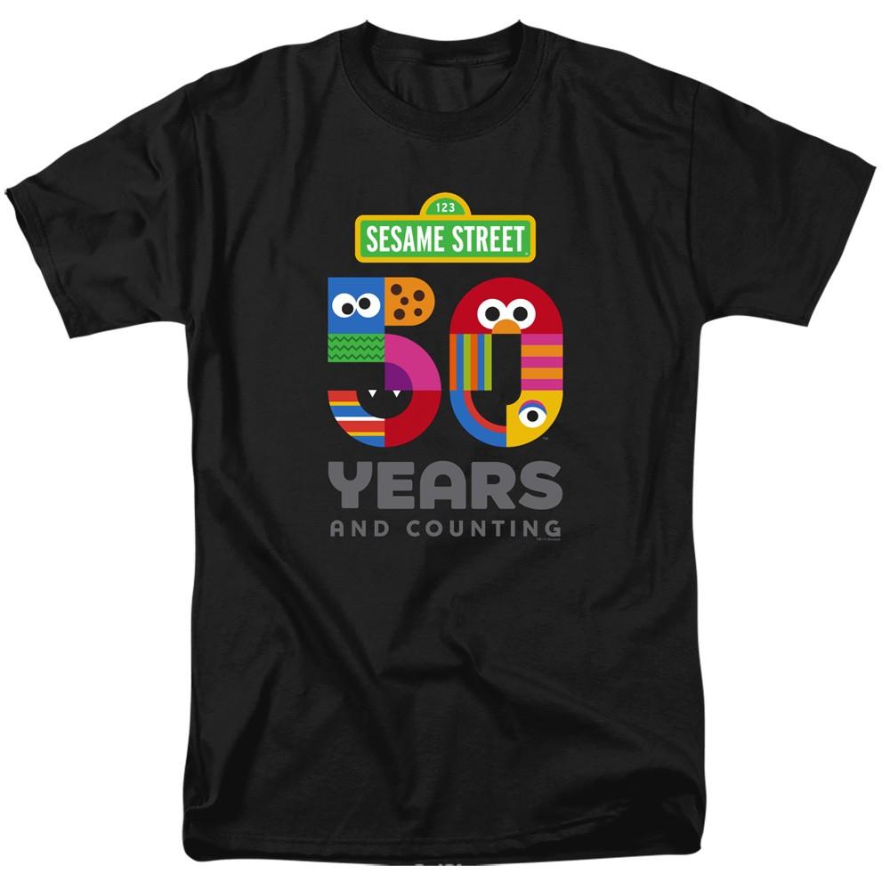 Sesame Street 50 Years Logo Adult T-Shirt Unisex T-Shirt XXXL