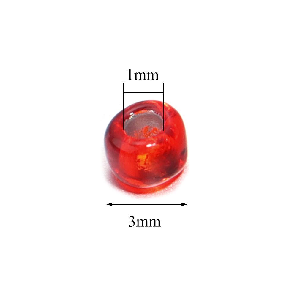 Forsølvede 3 mm glassfrøperler for DIY-smykker - Flere farger