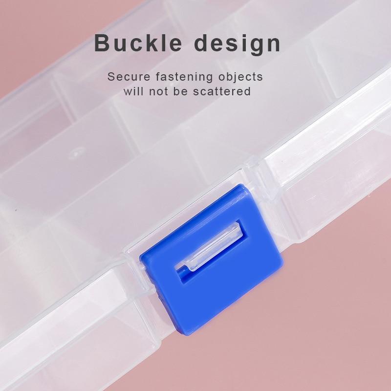 New Transparent Portable Jewelry Tool Storage Box Container Ring Electronic Parts Screw Beads Organizer Plastic
