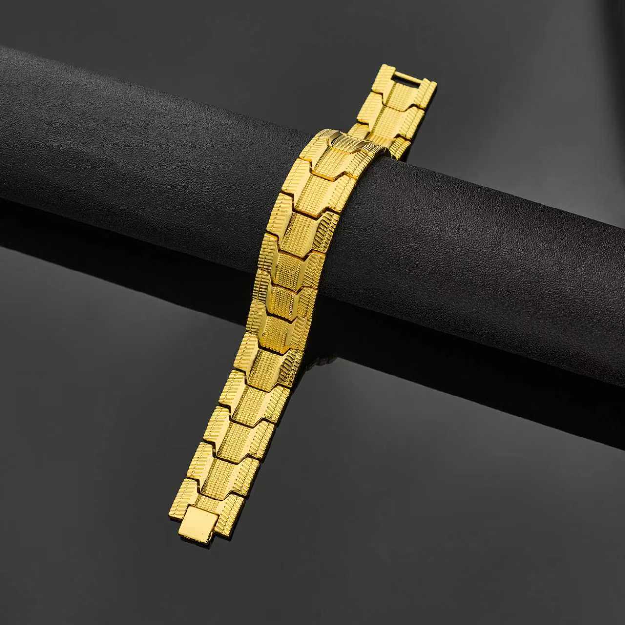 Мужской ретро-магнитный браслет из красной меди: Стиль антиквариат, Съемная, Трехрядный дизайн