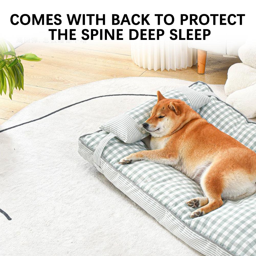 Dog Bed With Pillow Breathable Pet Puppy Mat For Indoor Outdoor