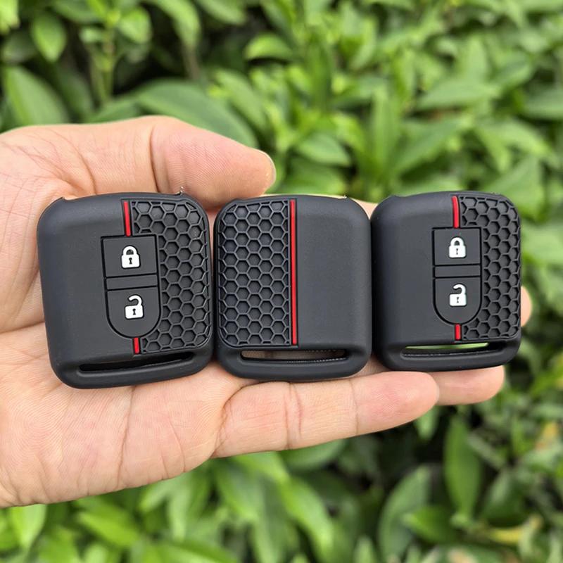 2026 Car Key Silicone Case Fob Rubber Cover For Nissan Micra K12 Note Navara Qashqai J10 Primera Almera Sunny X-Trail