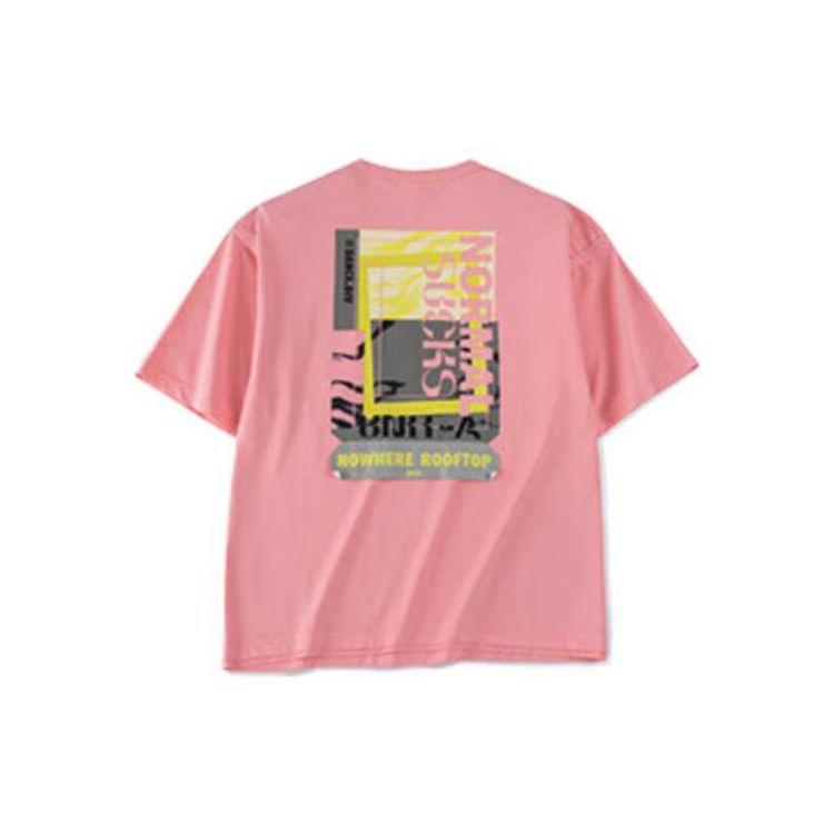 Anta Lifestyle Series Logo Print Loose Fit Pullover Short Sleeve T-Shirt Women Tops Pomegranate-Pink 162328145-3