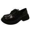 Black big head and small leather shoes women's summer 2025 new Japanese jk loafers British style muffin platform shoes
