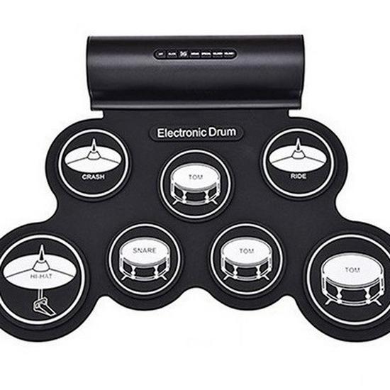 IWord Bluetooth Taşınabilir Elektronik Davul Seti Çocuklar için - Başlangıç Seviyesi Elle Rulo Perküsyon Enstrümanı