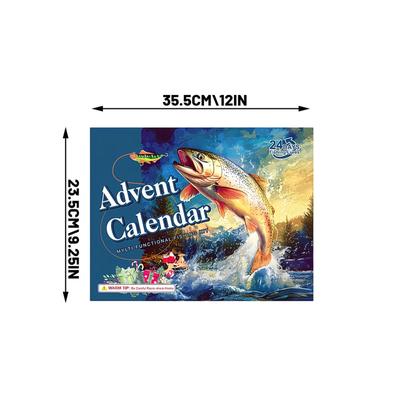 Weihnachts-Angelköder Adventskalender 24 Tage Angelköder Haken Adventskalender Festliches Thema Weihnachtsüberraschungsgeschenk adviento