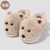 Cotton Slippers Winter Cute Bear Indoor Home Cartoon Plush Thermal Bag and Couple Cotton Shoes Winter