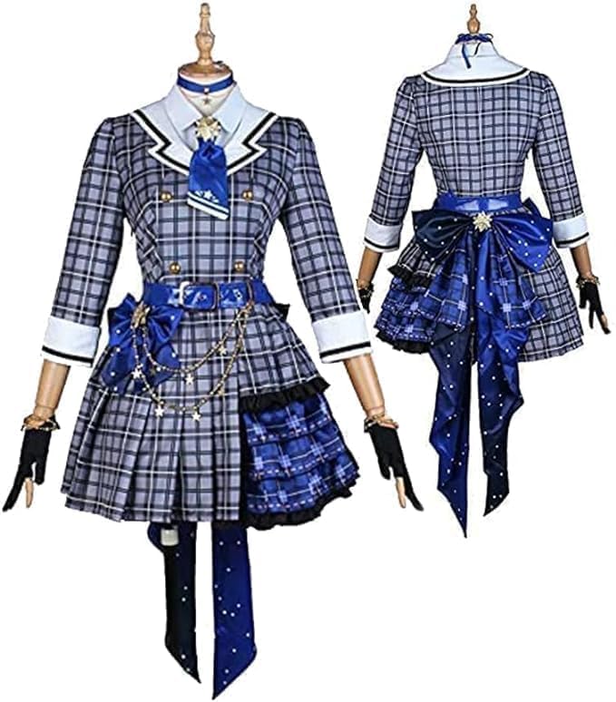

KLIVYA Suisei Hoshimachi Cosplay Adult VTuber Sailor Costume for School and Stage Wear Hoshimachi Size Wig, Costume, Festivals, Events, (Suisei Wig,