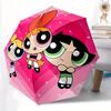 1pc Powerpuff Girls Automatic Opening Umbrella - Portable 3-Fold Design, 8-Rib Outdoor Umbrella, Ideal Gift for Fans, Travelers, Daily Use, Perfe