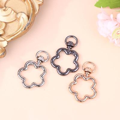 5Pcs Zinc Alloy Flower Swivel Lobster Claw Clasps Swivel Lanyards Trigger Snap Hooks Strap Connector For Diy Bag Key Chains Ring