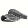 Women'S Lightweight Breathable Mesh Visor Hat with Extended Brim, Black, Casual Summer Style for Outdoor Activities, Sun Visor Hat