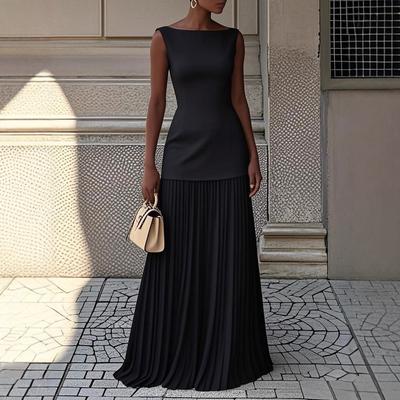2026 Spring New Women's Clothing, European, American Amazon Cross-border Fashion Suit, Solid Color Slim Pleated Two-piece Set