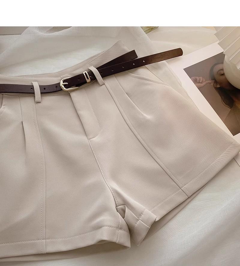 Women's Spring 2025 High-Waist A-Line Wide-Leg Retro Korean-Style Casual Shorts