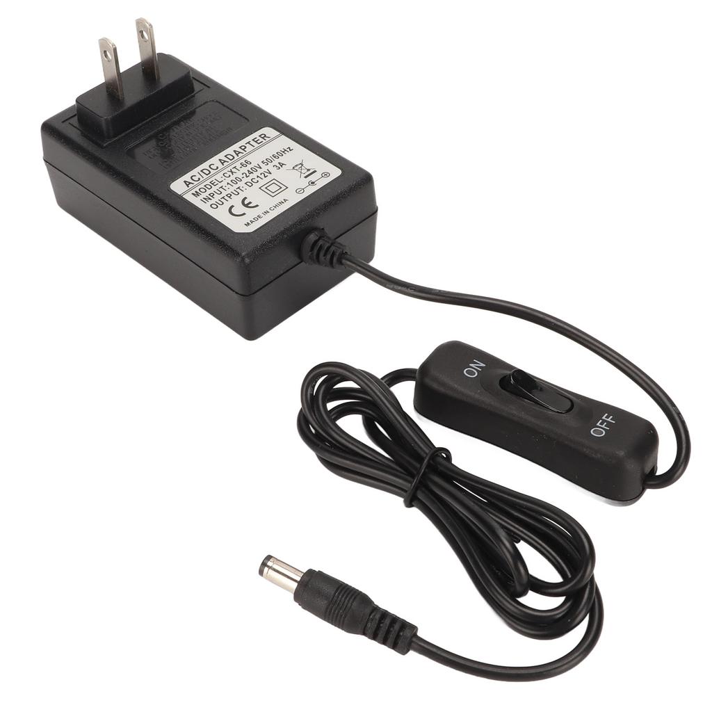 12V Power Adapter 20cm Needle Foam Cutter DC Power Supply Adapter Plug Equipment 100‑240V US Plug 12V 3A 36W