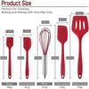 5 Piece Kitchen Gadget Set Pink Silicone Cooking Utensils Silicone Spatula Pastry Brush Whisk Slotted Turner - Nonstick and Heat Resistant