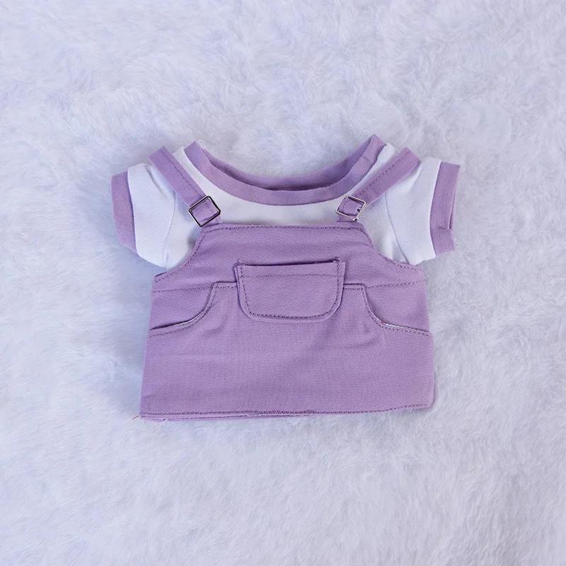 10cm 20cm Doll Clothes Outfit T-shirt Overalls Suspender Trousers Doll Accessories Changing Dressing Game Fans Gift Toy In Stock