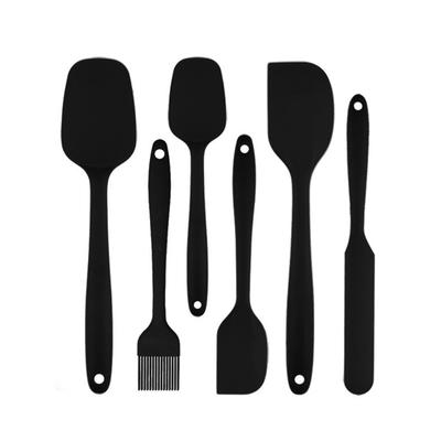 Juego de 6 espátulas de silicona antiadherentes y resistentes al calor para cocinar, hornear y mezclar.