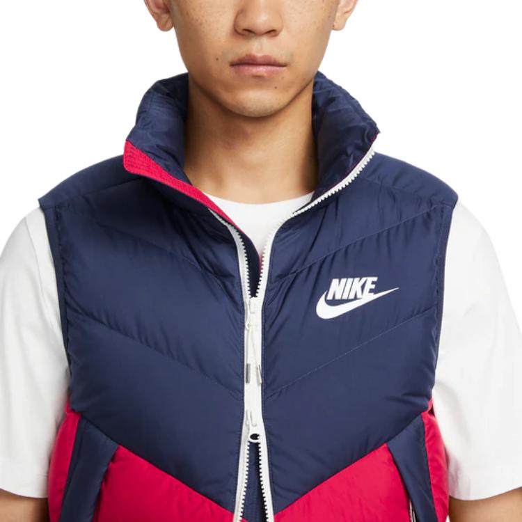 Nike Down Vests Men's Red Stand Collar Thickened Workwear DV0757-410