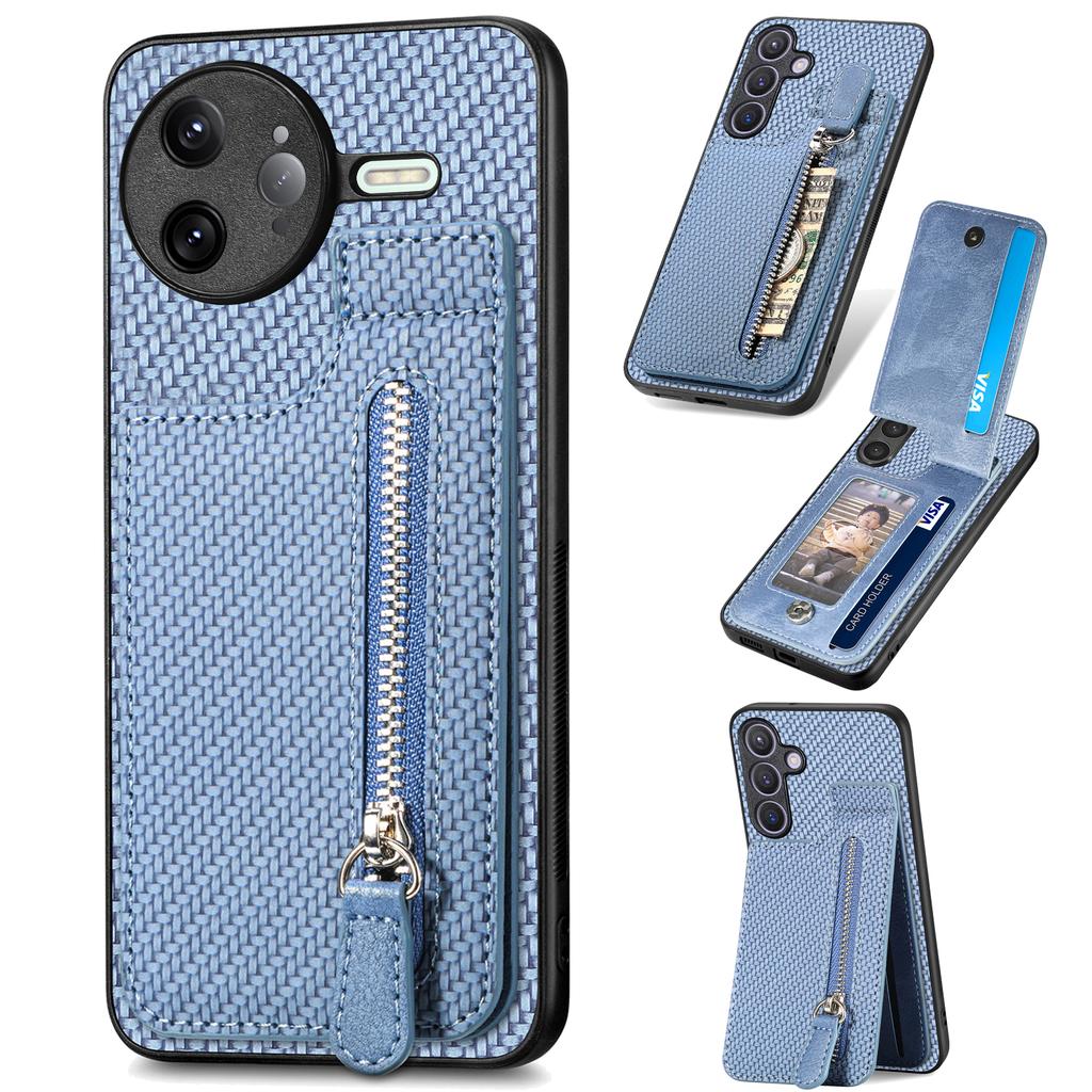 For Xiaomi Poco F7 Ultra 5G/Xiaomi Redmi K80 Pro 5G Case Leather Phone Back Cover with Zipper Card Holder Kickstand