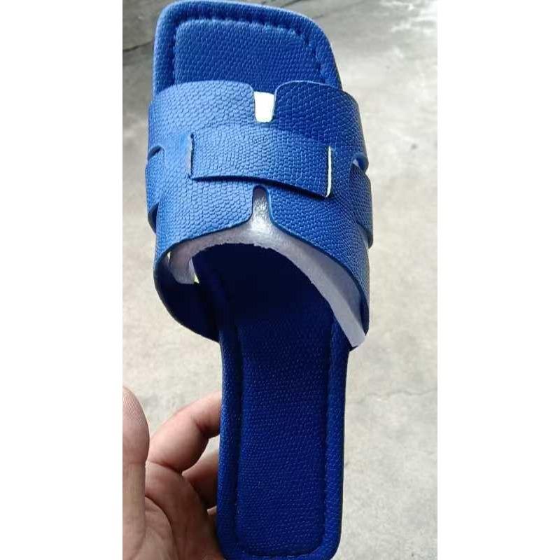 Women's Slippers Summer Square Head Flat Bottom Women's Sandals Lazy Large Size Beach Shoes