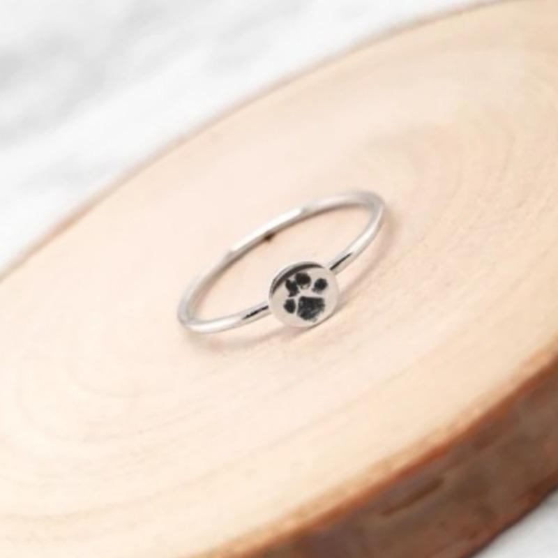 Yun Miao Women's Ring with Fashionable Cute Dog Paw Print - New Style